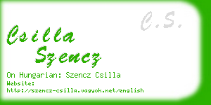 csilla szencz business card